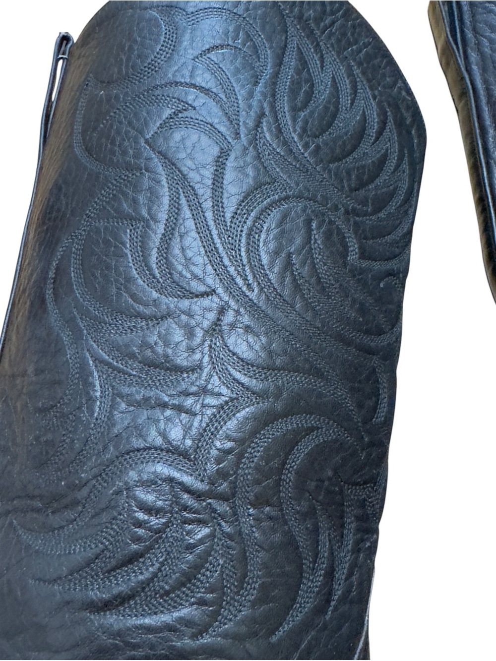 Tony Lama Black Leather Western Cowboy Boots Women’s 8 M Vintage USA Western GUC - Picture 9 of 12